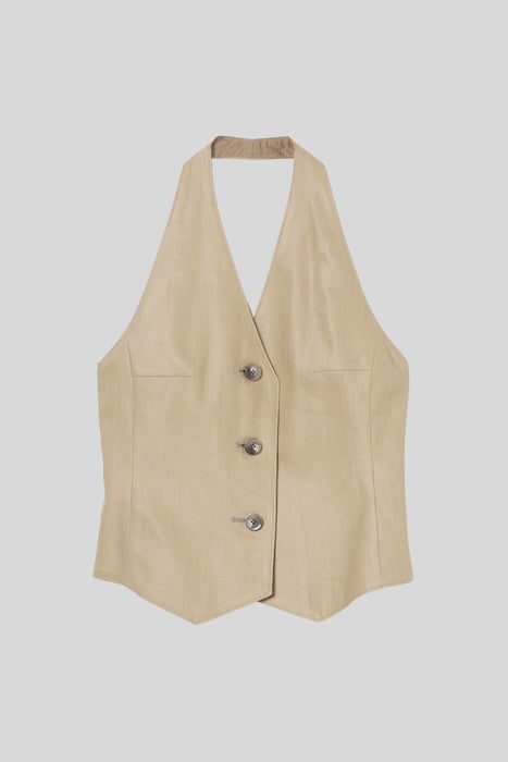 Linen Gilet_Black