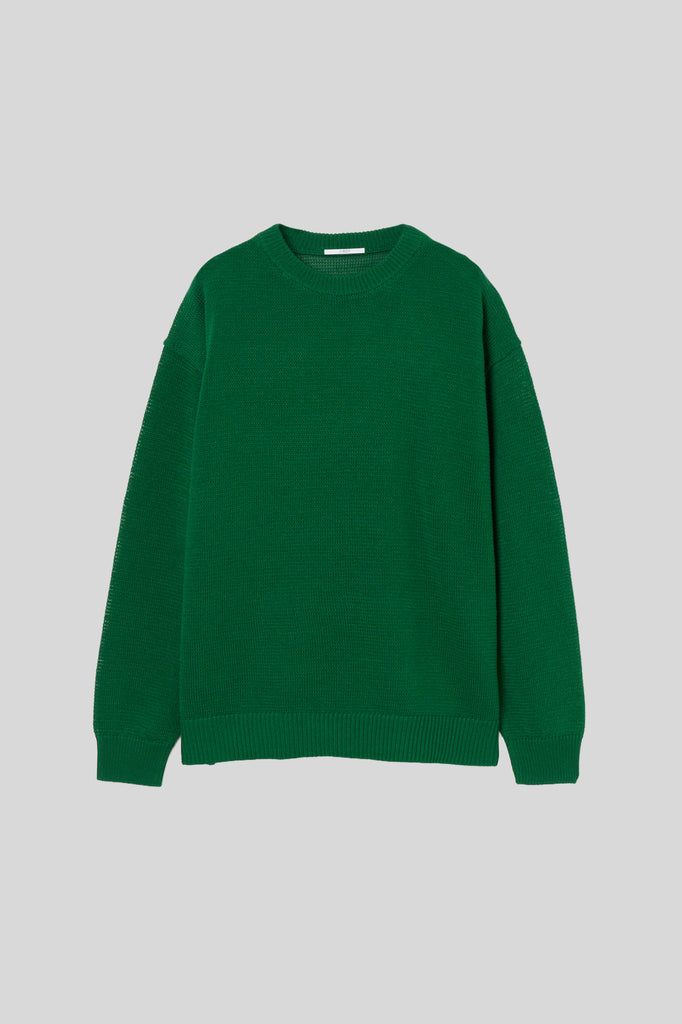 トップス IIROT Cotton wool layered knit Cotton Knit P/O_Green– IIROT