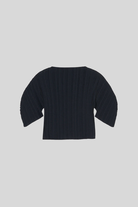Pleats Carve Tops_Black