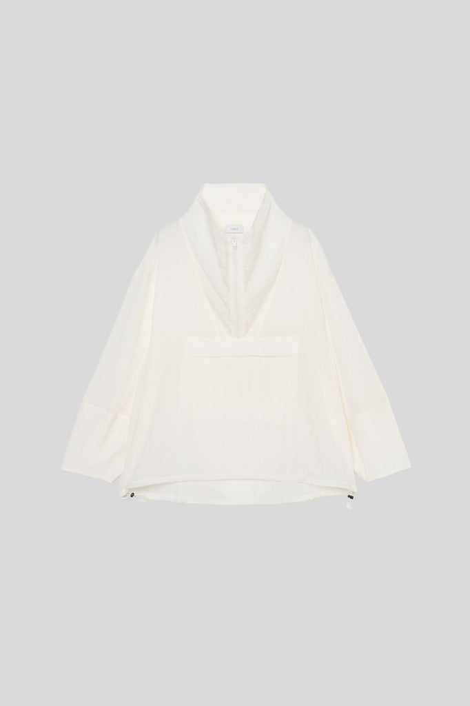 Light Nylon Half Zip P/O_White– IIROT