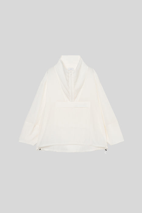 Light Nylon Half Zip P/O_Black