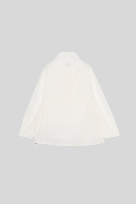 Light Nylon Half Zip P/O_White
