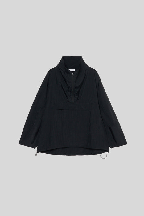 Light Nylon Half Zip P/O_Black