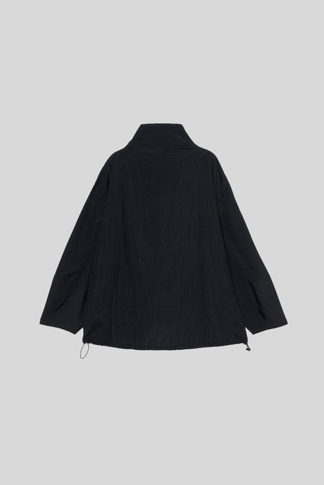 Light Nylon Half Zip P/O_Black