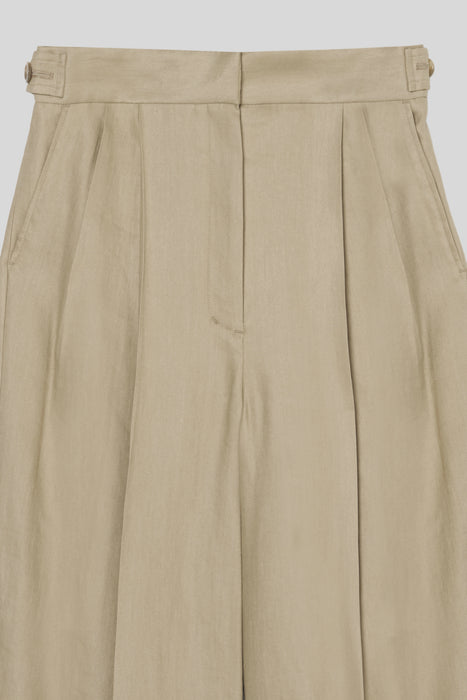 Linen Wide Trouser_Sand Beige