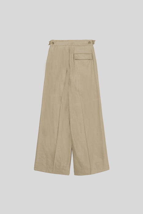 Linen Wide Trouser_Sand Beige