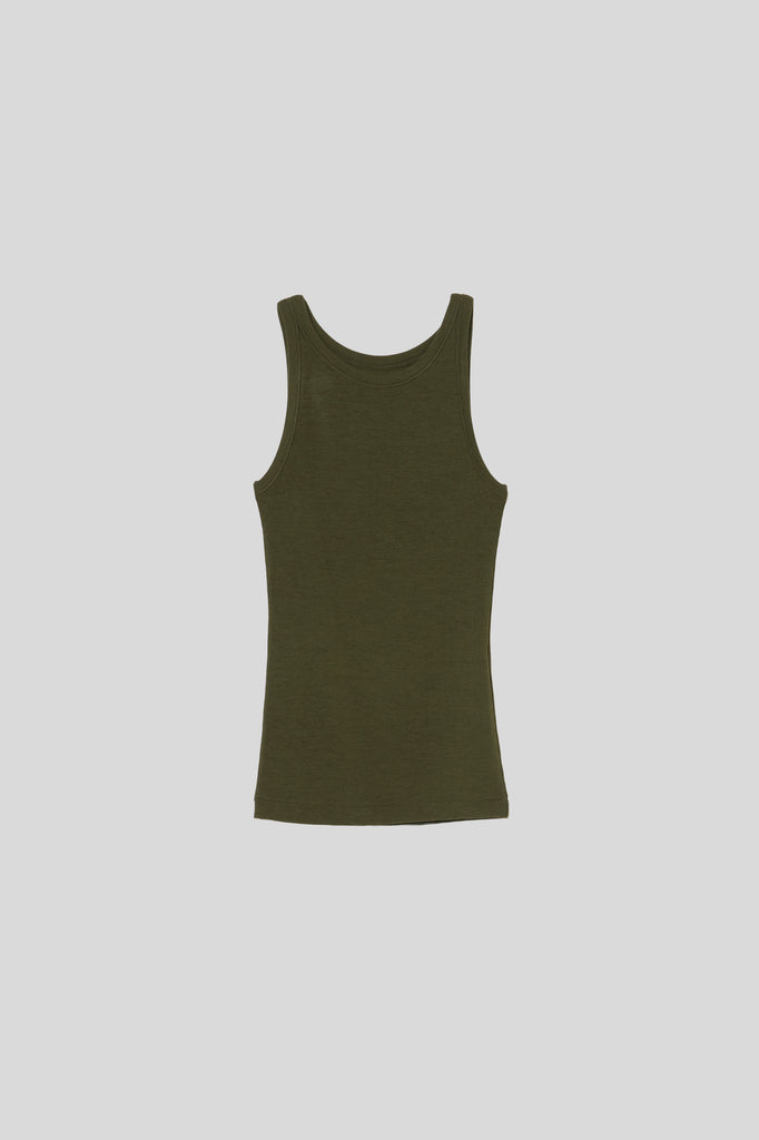 【美品】iirot リブタンクトップ　サイズ2 Rib Tank Top_Moss Green– IIROT