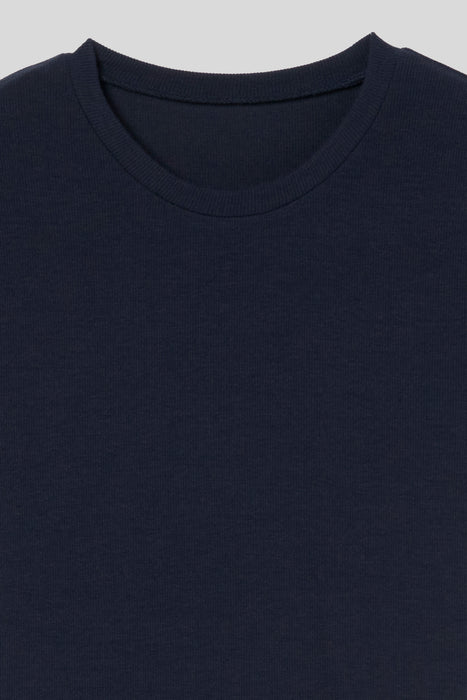 Rib Short Sleeve TS_Navy
