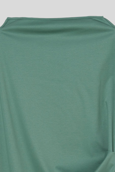 Side Tuck Cotton Tops_French Green