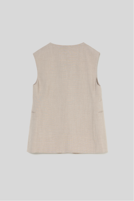 Plane weave Vest_Beige