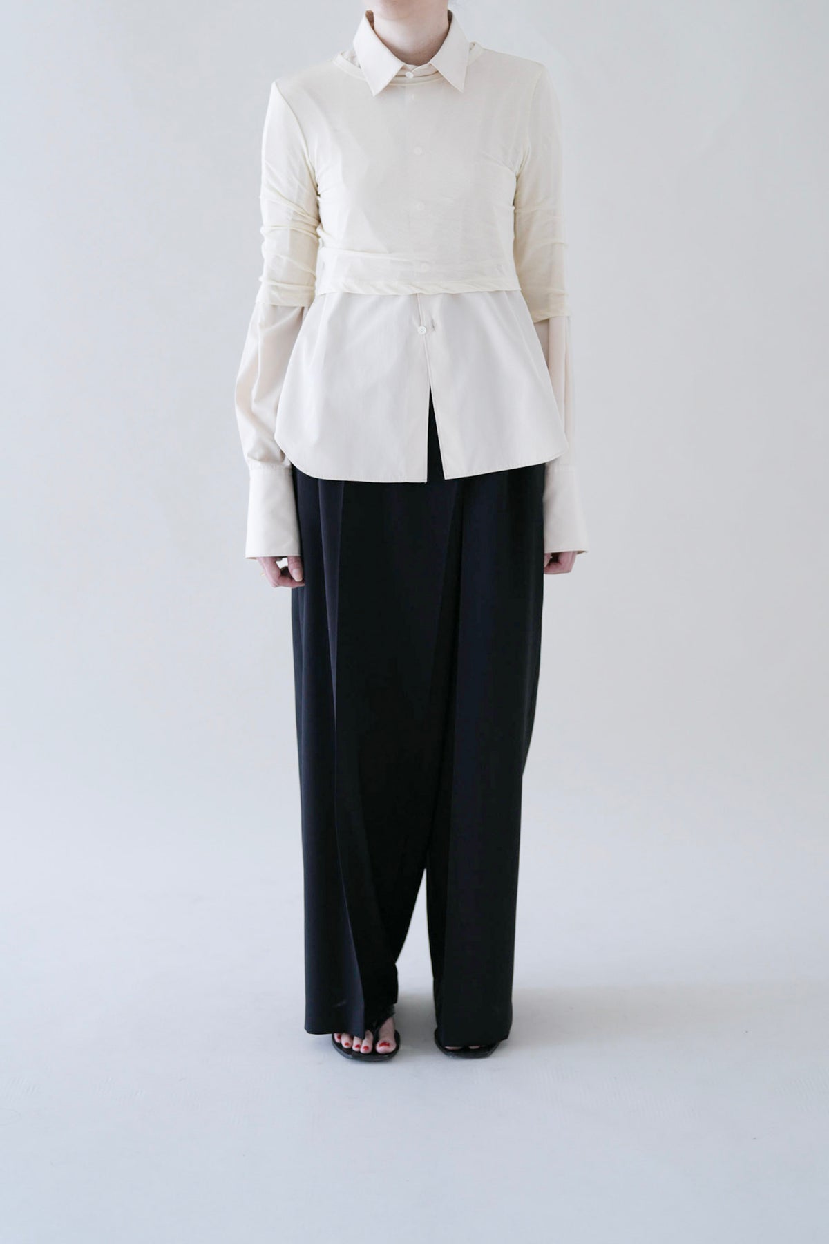 iirot Minimal Classic Shirts_Cream - luknova.com