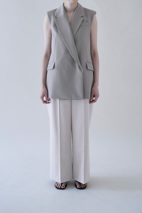 Front Tuck Wide Pants_Ivory