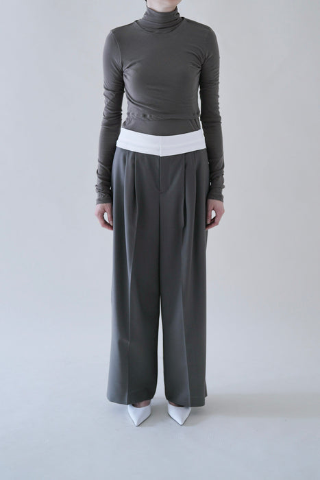 Wrap waist Trouser_Gray