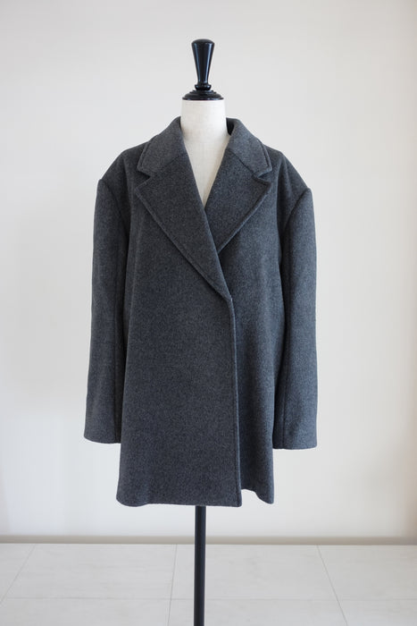 【先行予約】Double Wool Tailored Coat_Middle Gray