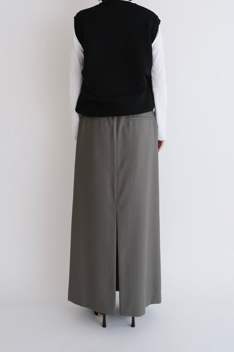 Wrap waist Skirt_Gray