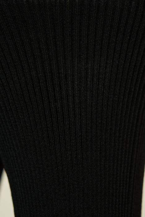 Rib Knit Pants_Black
