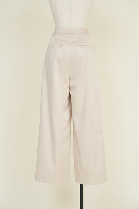 Front Tuck Wide Pants_Ivory