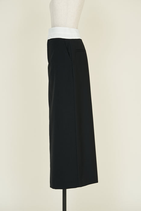 Wrap waist Skirt_Black