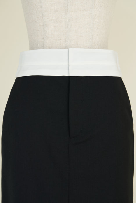Wrap waist Skirt_Black