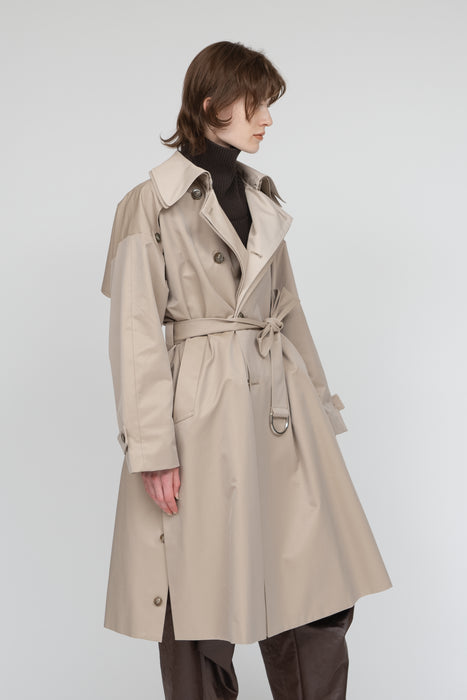 High count cotton Trench coat