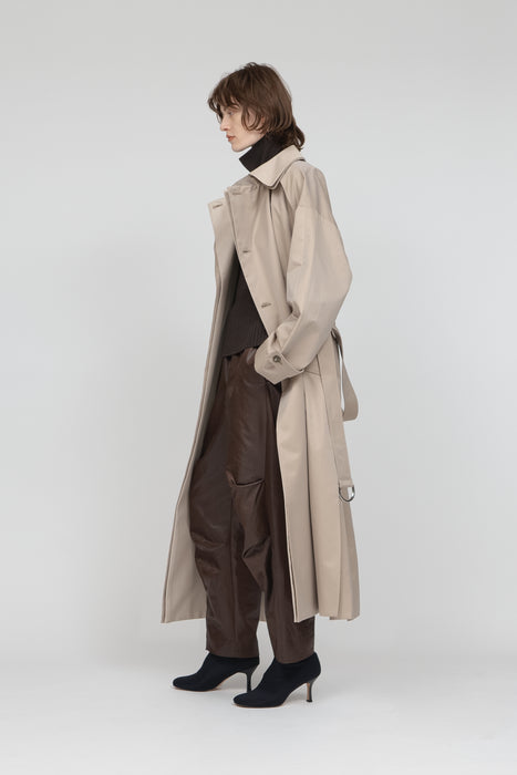 High count cotton Trench coat