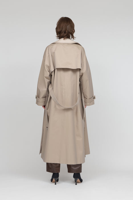 High count cotton Trench coat