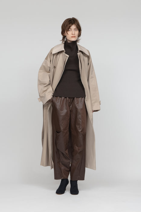 High count cotton Trench coat