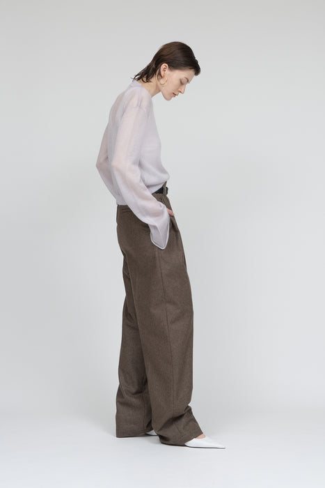 Flannel tuck Trouser