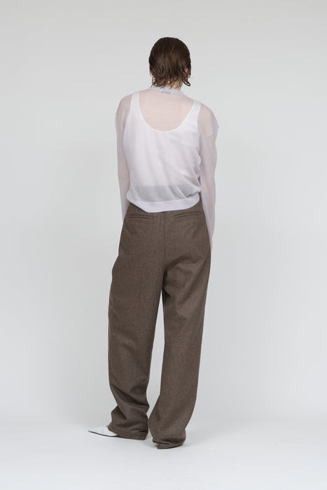 Flannel tuck Trouser