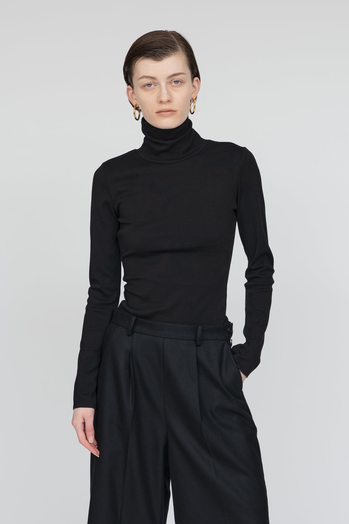 【中古】未使用品 イロット IIROT COTTON TURTLE BODY SUIT ロンパースカットソー タートルネック 長袖 2 M 黒 IIROT24FALL_1422_1200x1799.jpg