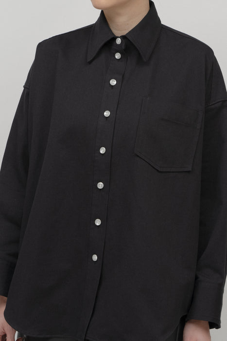 Chino Cross Cotton shirt_Black