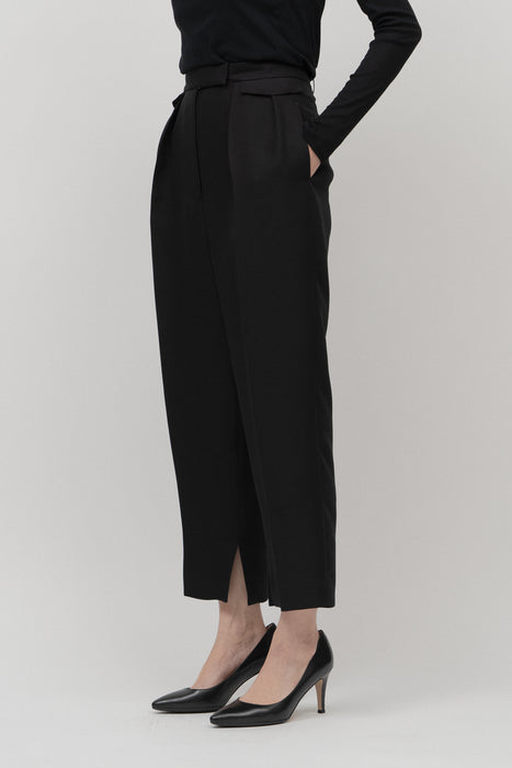 Double-weight cloth Trouser_Black