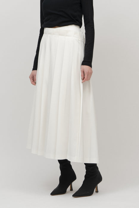 Pleats Skirt_White
