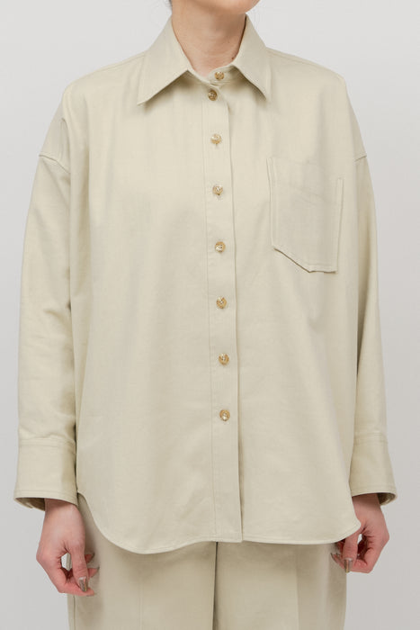 Chino Cross Cotton shirt_Sage