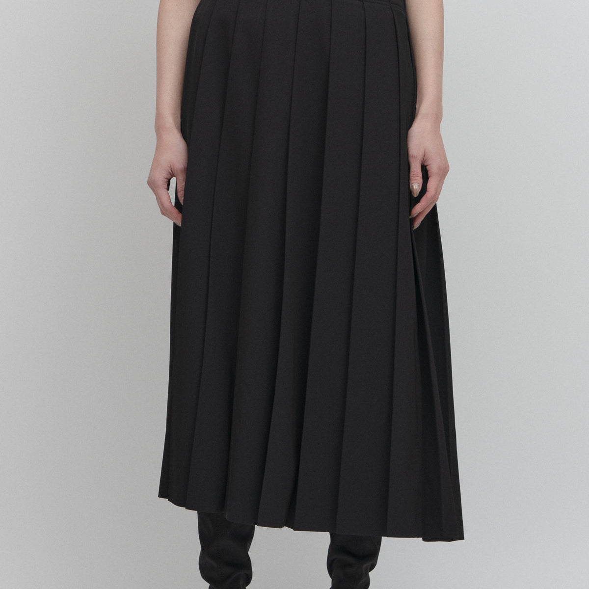 Pleats Skirt_Black