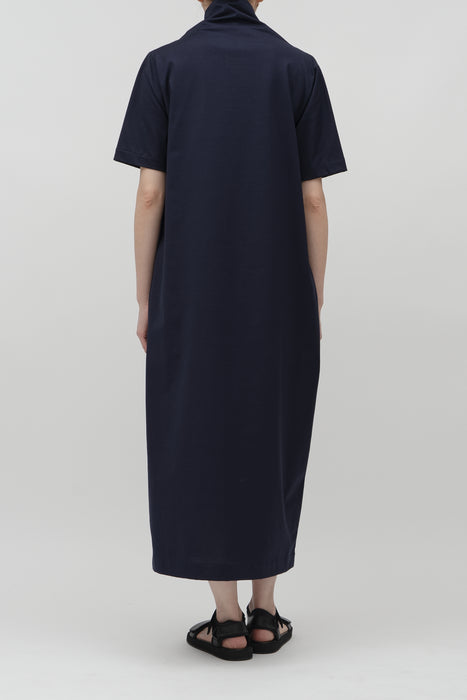 ストア限定 Drape neck Dress_Navy