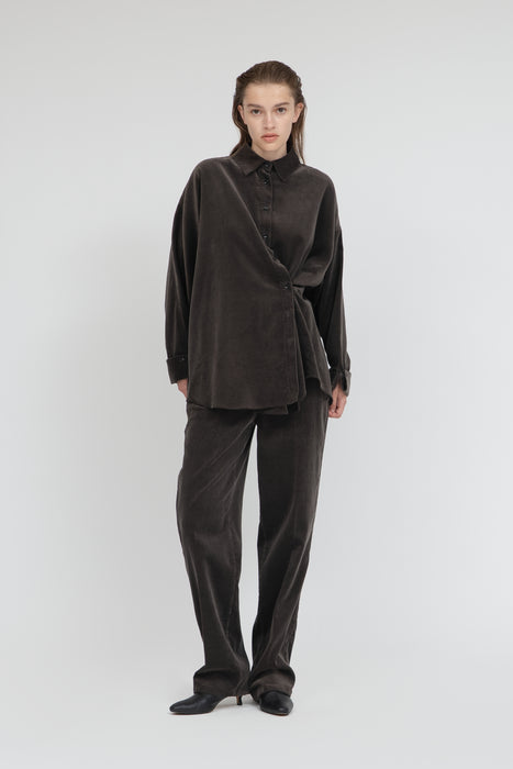 FinxCotton Corduroy Shirt_Smoky Gray