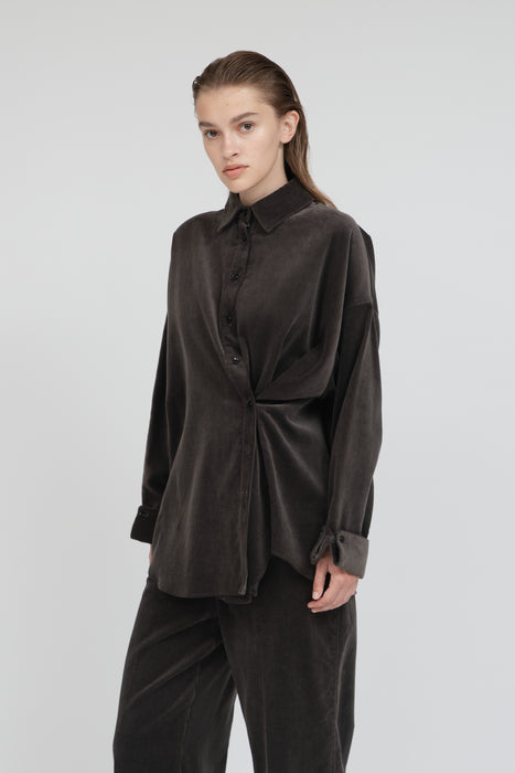 FinxCotton Corduroy Shirt_Smoky Gray