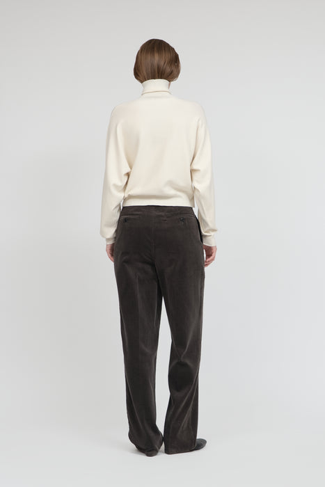 Wool Silk Turtle Knit_Off White