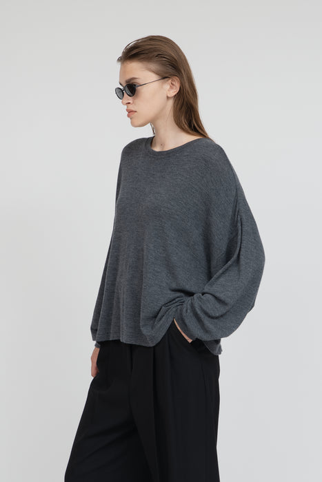 Wool Long Sleeve Tee_Red