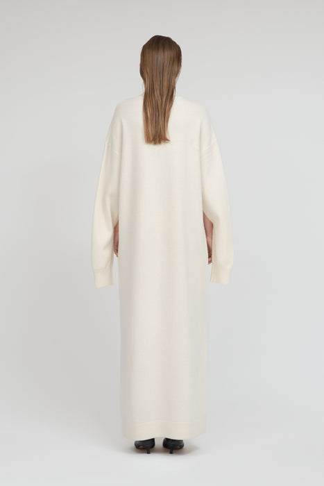Tasmania Lam Turtle Knit Dress_Ivory