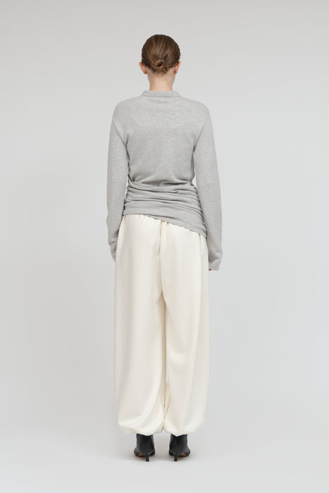 Cashmere Polo Knit_Light Gray