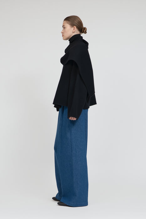 Extra fine Merino Wool Coat_Black