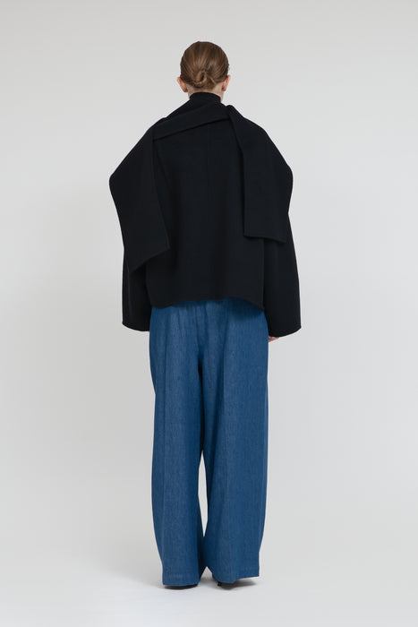 Extra fine Merino Wool Coat_Black