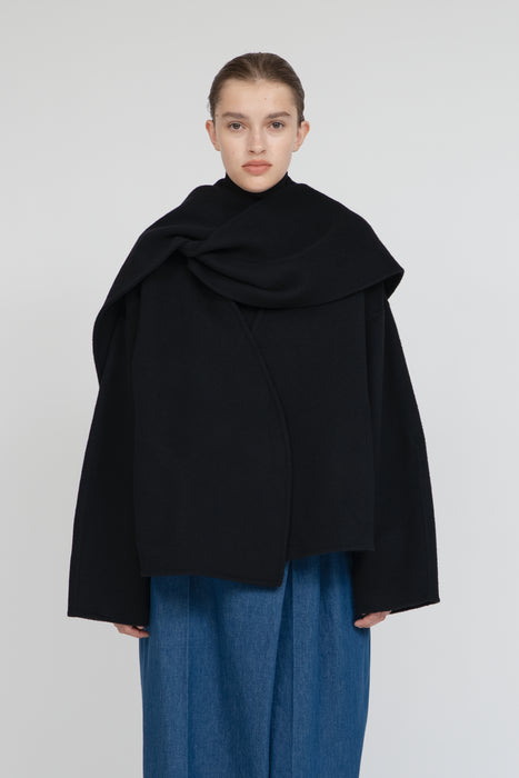 Extra fine Merino Wool Coat_Black