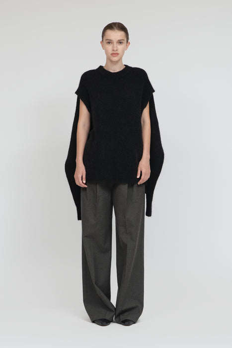 Alpaca gimmick Knit_Black