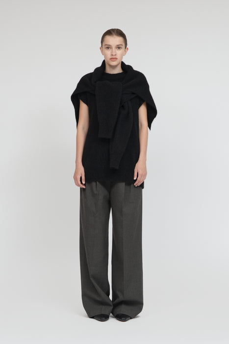 Alpaca gimmick Knit_Black