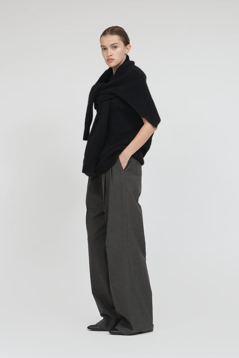 Alpaca gimmick Knit_Black