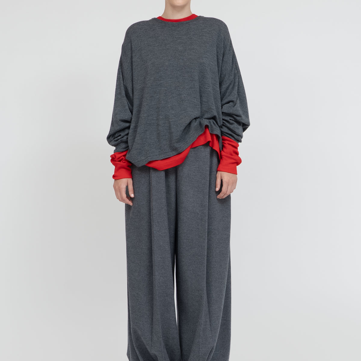 Wool Balloon Trousers_Midle Gray– IIROT