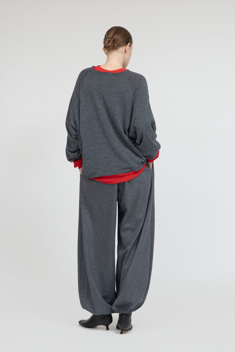 Wool Balloon Trousers_Black